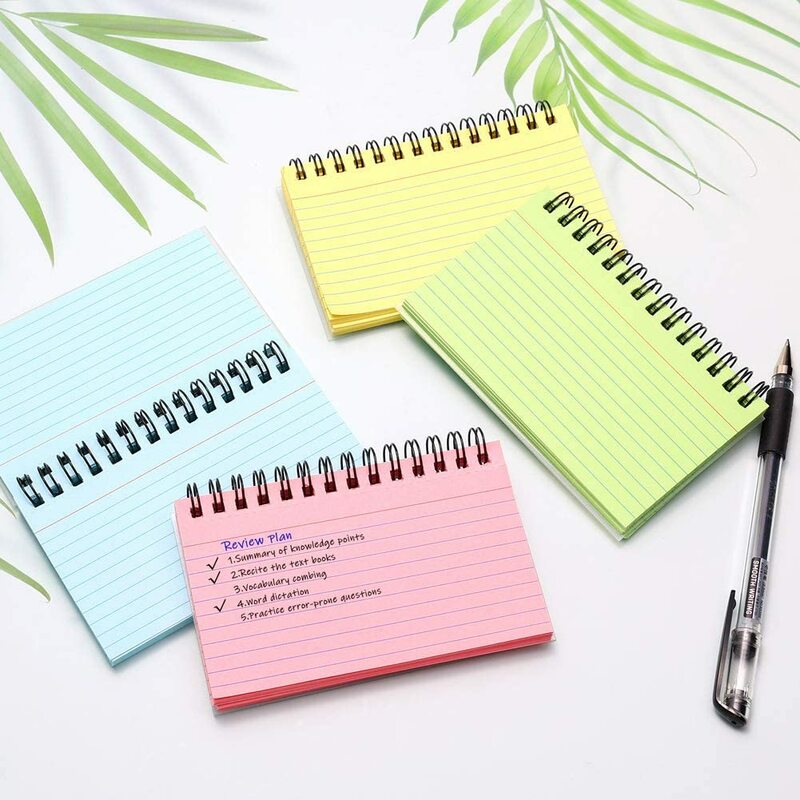 50sheets Multicolor Spiral Notebook Inner Horizontal Line Notebook Stationery Notepad Office Sticky Notes Memo Pad To Do List