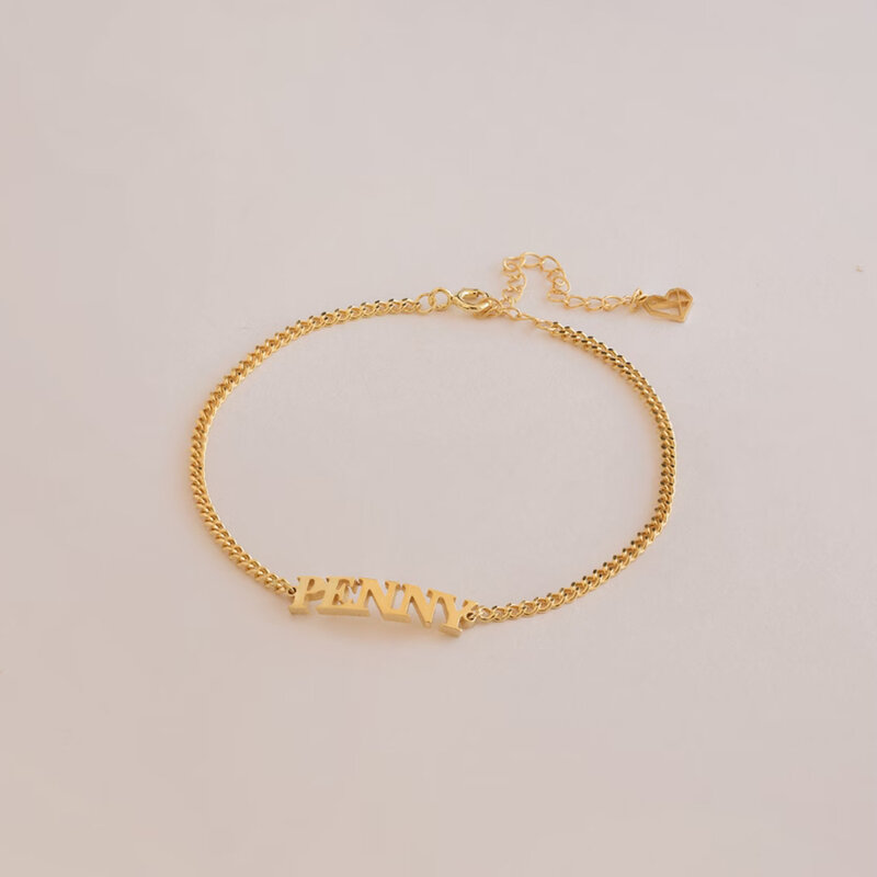 Индивидуальный браслет-цепочка с именем, подвесной браслет ручной работы для персонализированных подарков, подарок подружке невесты