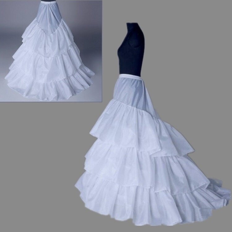 Petticoat Wedding Baru Tiba 100% Berkualitas Tinggi 3-RING Tulle Rok Crinolines untuk Pernikahan Gaun Rok Dalam