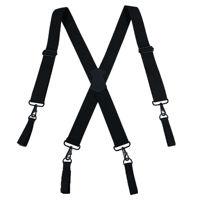 KUNN Tool Belt Suspenders Removable Padded Shoulder Work Suspenders with 4Pcs Attachment Loops,Comfortable and Adjustable