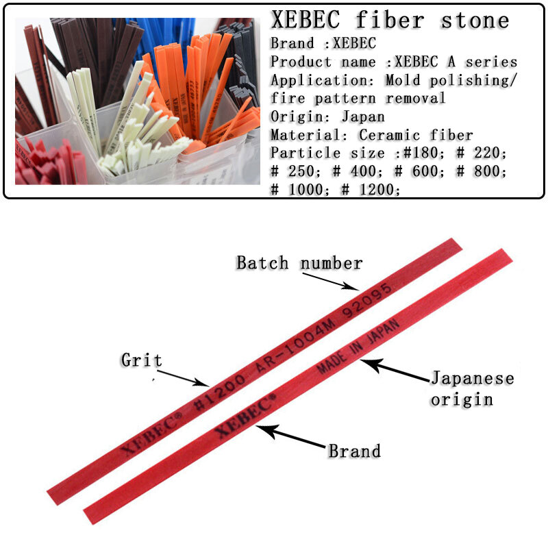 Japońska oryginalna seria XEBEC G sprzedaż hurtowa 1004/1006/1010/D3 ceramiczna forma do polerowania kamienia z włókna tlenku glinu w celu usunięcia wzorów ognia
