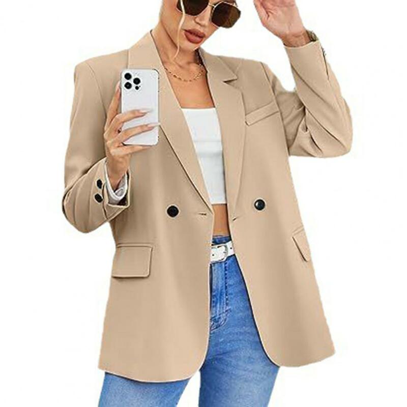 Women Coat Women Jacket Stylish Women's Plus Size Suit Coat Formal Business Style with Button Closure Lapel for Fall/spring