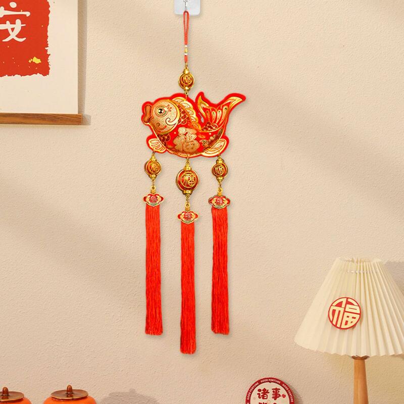 Chinese New Year Hanging Decoration Lucky Red Traditional Chinese Fu Character for Window Housewarming Celebration Entrance Home
