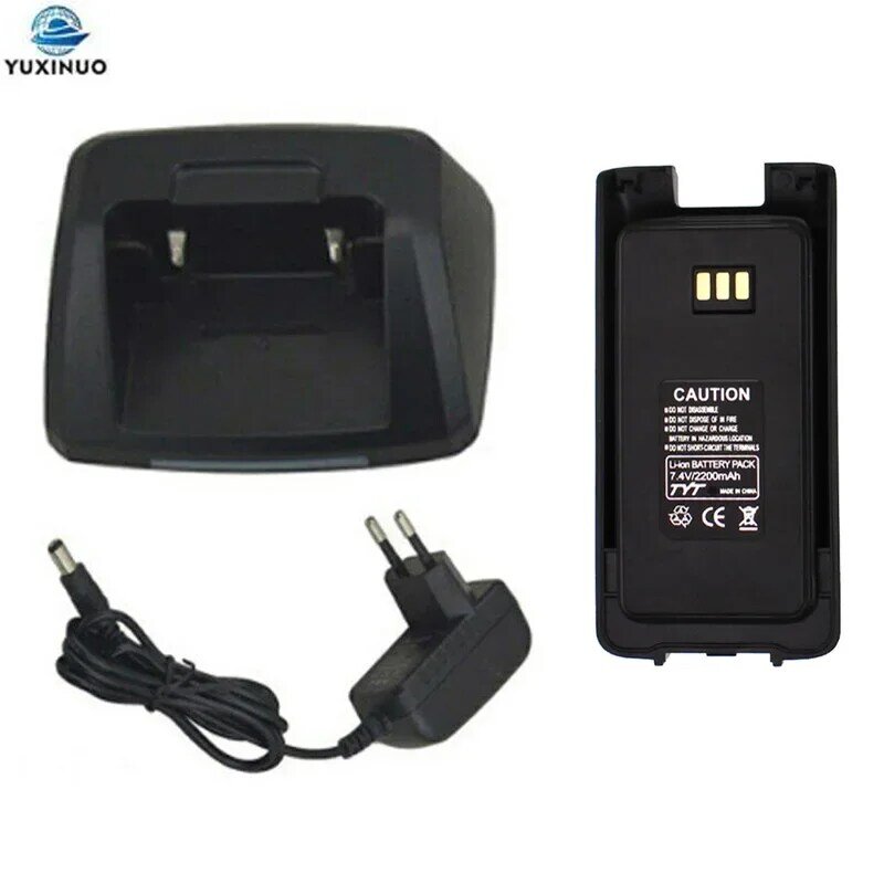 7.4V 2200mAh Eddie ion MD-390 MD390 Batterie + AC Chargeur pour Votera TYT MD-358 MD-398 MD358 MD398 MD-UV390 MD-390G DMR Radio