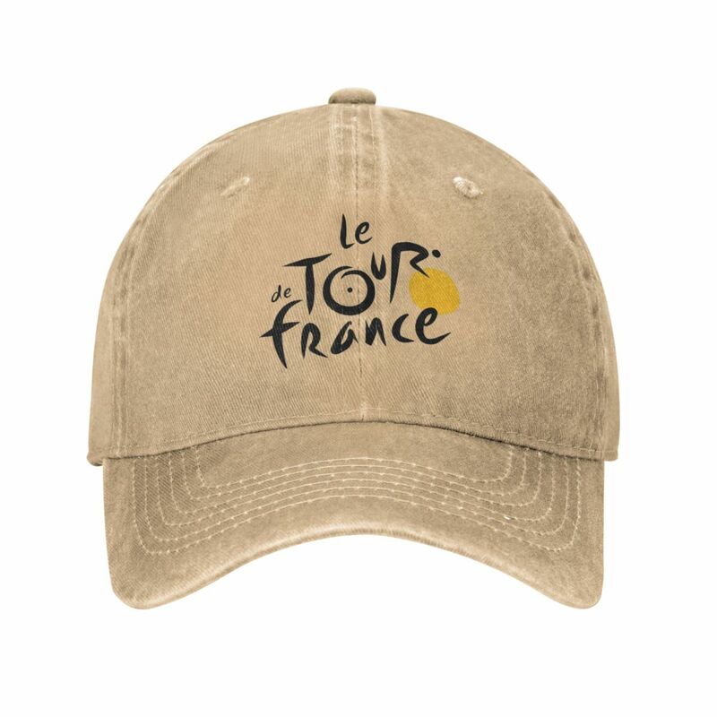 Le Tour The France หมวกเบสบอล, หมวกแจ็คเก็ตยีนส์ขาดแฟชั่นใส่ได้ทุกเพศหมวกเดินทางหมวก
