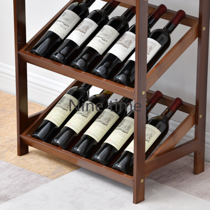 Wooden Bottle Wine Cabinets Buffet Holder Modern Industrial Bar Cabinet Living Room Small Wijn Kast Meuble Vin Home Decoration