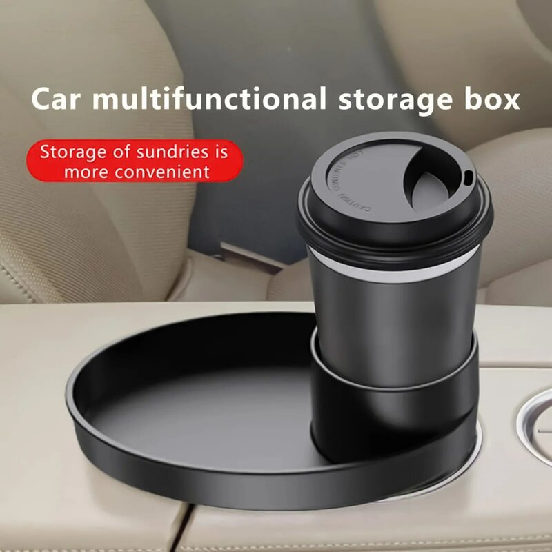 Portable Car Cup Holder Plate Convenient to Install Vehicle Desk Organizer Suitable for Improve Child's Feeding Experience