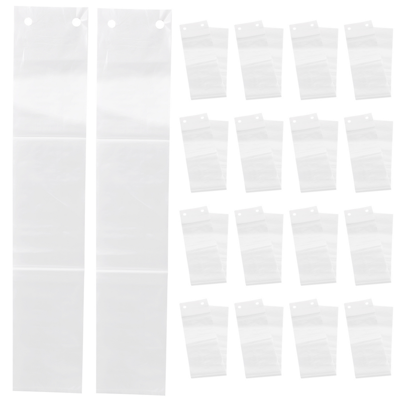 Cabilock-bolsas de almacenamiento transparentes, bolsa organizadora transparente desechable con asa, bolsas de almacenamiento colgantes
