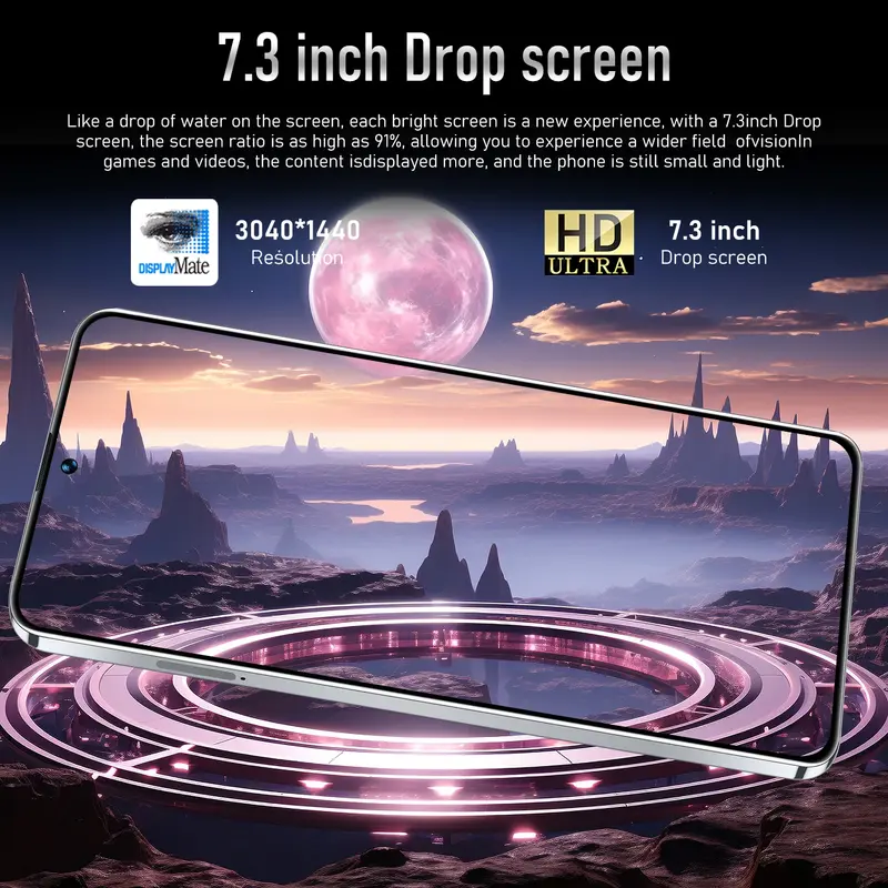 5G/4G cellulare Pova 5 Pro Smartphone 7.3 schermo HD 16G + 1T 6800Mah 50MP + 108MP Dual Sim Face sbloccato versione globale Android