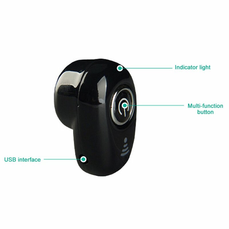 Earphone Nirkabel Tak Terlihat Mini 50MAh Headphone Bluetooth Noise Cancelling Stereo Bebas Genggam Earbud TWS dengan Mikrofon