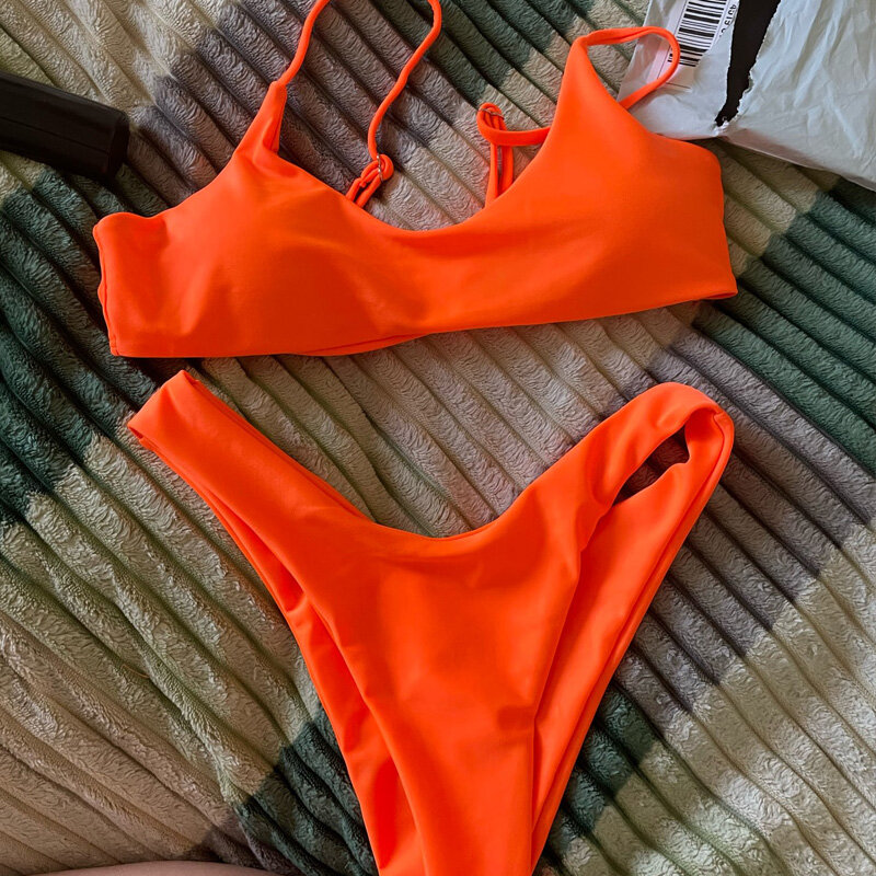 Solide sexy Micro Bikini Set Frauen Badeanzug gepolsterte BH Biquini zweiteilige Bade bekleidung Tanga Badeanzug brasilia nischen Badeanzug