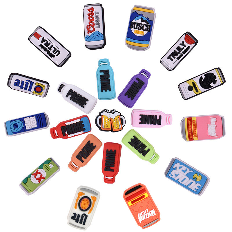 PVC bottles can series shoe buckle charms accessories decorations for sandals sneaker clog pins wristbands unisex gift