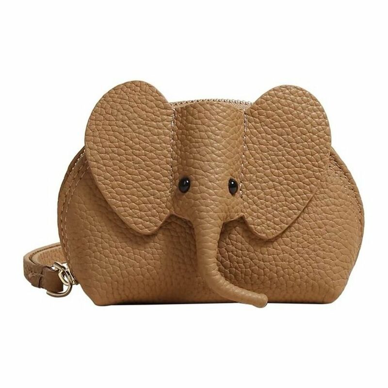 Mini borsa per rossetto elefante in pelle PU con portachiavi portamonete coreano portamonete portamonete piccolo portamonete donna