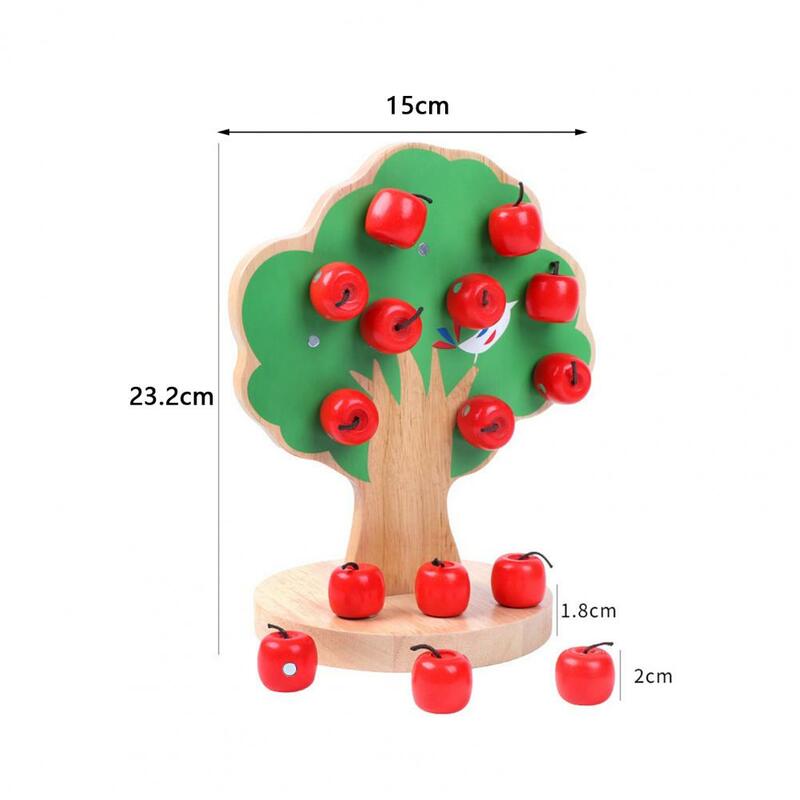 Cultivate Arm Strength Educational Fruit Toys Hand Movement Logical Thinking Training Detailed Wood Counting Fruit Toys