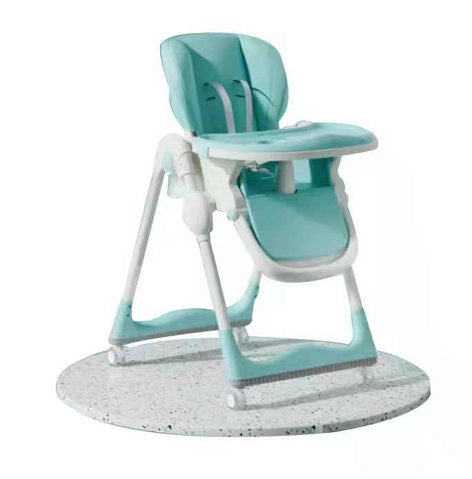 Kursi Tinggi bayi lipat plastik, tempat duduk makan anak bayi serbaguna baru portabel