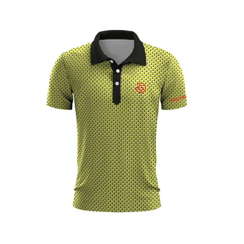 Herren bekleidung Golfball & Drop 3d bedrucktes Herren hemd Sommer golfhemd schnell trocknendes Top Luxusmarke Kurzarmhemd