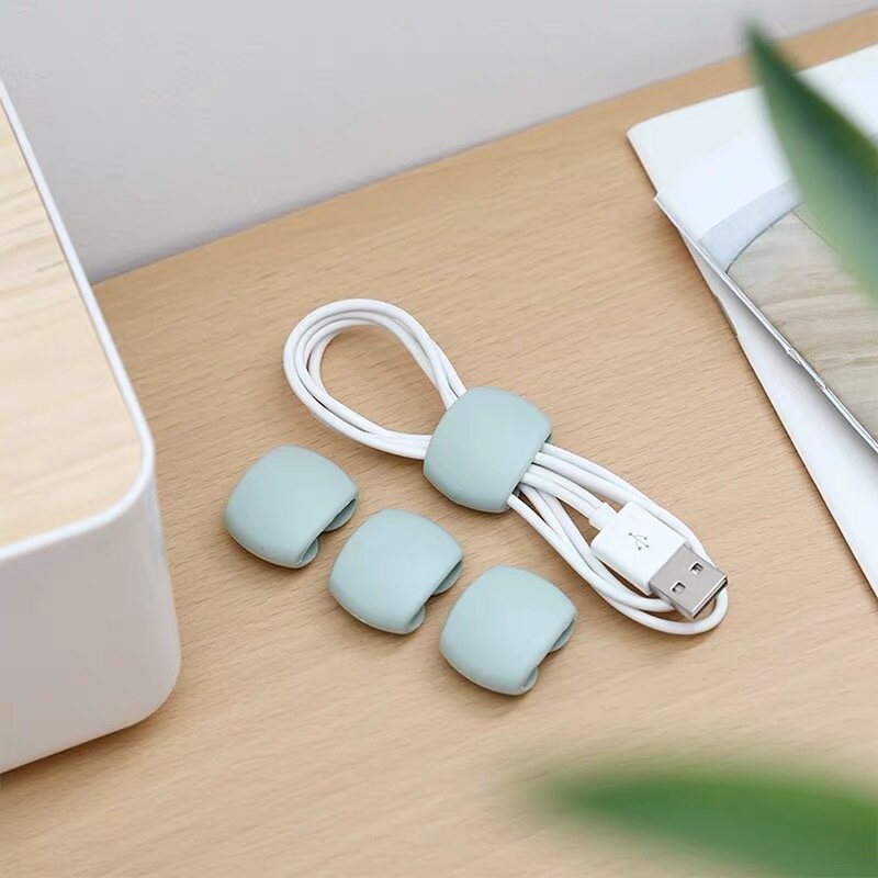 마우스 헤드폰용 실리콘 USB 케이블 정리함 케이블 와인더, 와이어 충전 케이블, 정리함 케이블 관리