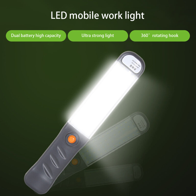 Lampe de Travail LED Rechargeable LM 3 Modes d'Éclairage, Éclairage Mécanique avec Bases Magnétiques et Crochets de Face pour la Réparation Automobile