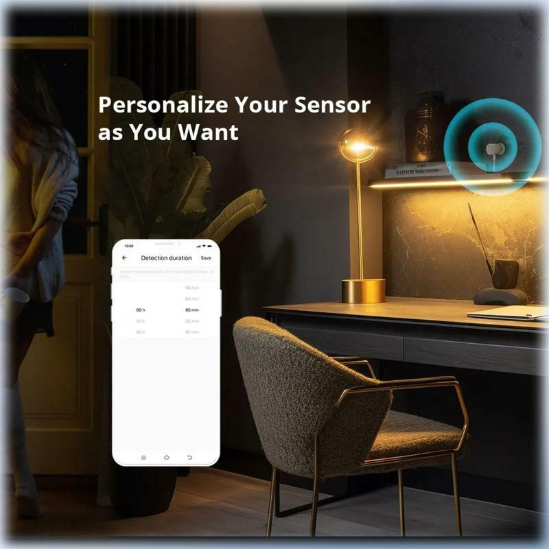 SONOFF-Sensor de presencia humana SNZB-06P Zigbee, Radar de microondas con detección de luz, Smart Home a través de ZBBridge P, EWeLink, Alice, Alexa y Google