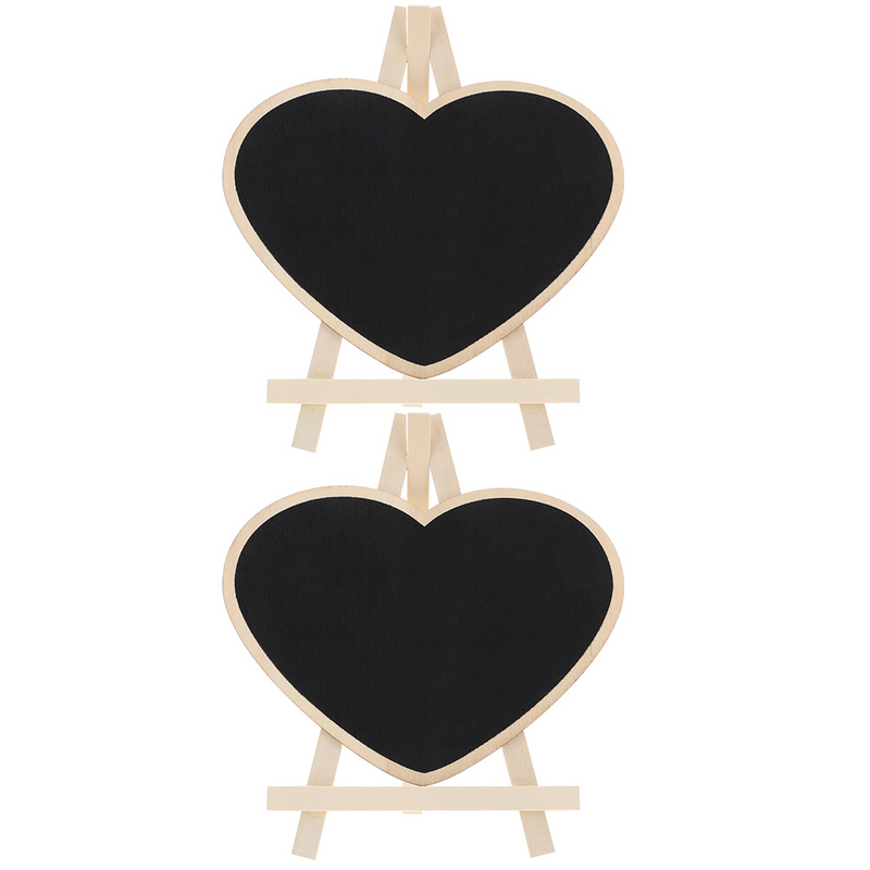 2 Pcs The Sign Vertical Blackboard Child Kids Small Message Board Sign Signs With Stand Wooden Small Message