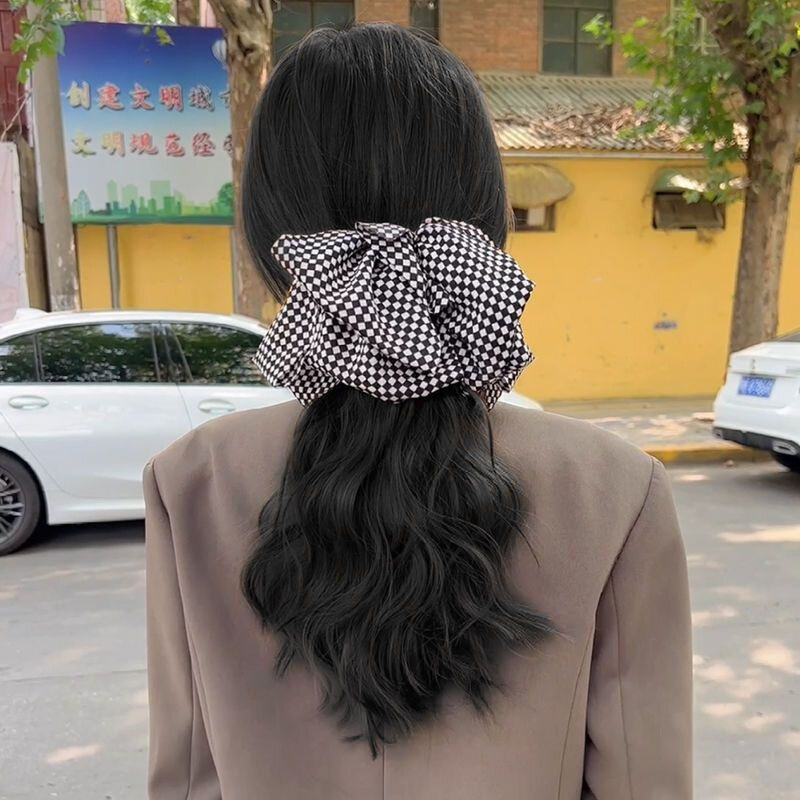 Peruca de rabo de cavalo sintético com grampo de cabelo para mulheres, extensão ondulada do cabelo encaracolado, elegante, nova