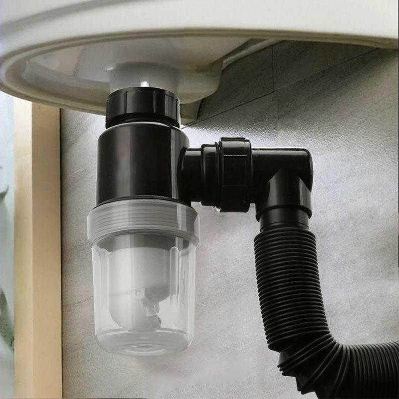 Tubo de drenaje Flexible para lavabo, colador retráctil antiolor para tocador de cocina, accesorios de cocina