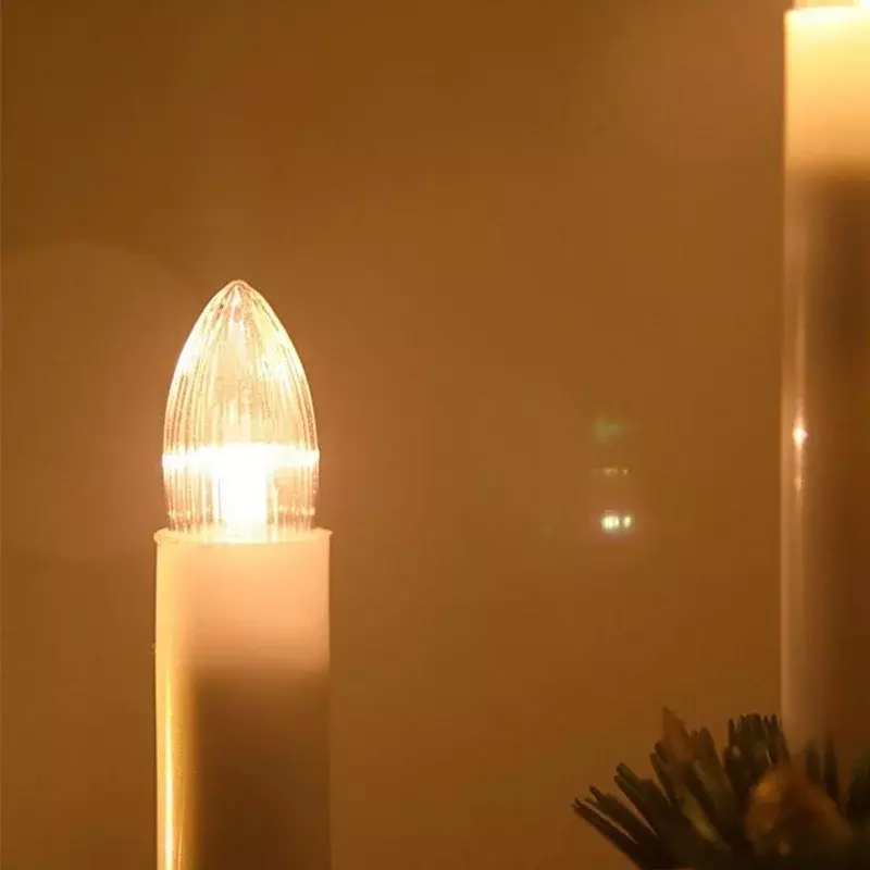 50/40/30/20/10Pcs E10 LED Replacement Bulb Candle Light Chain Bulb 10 V-55 V AC for Bathroom Home Fairy Light Bulb Decoration