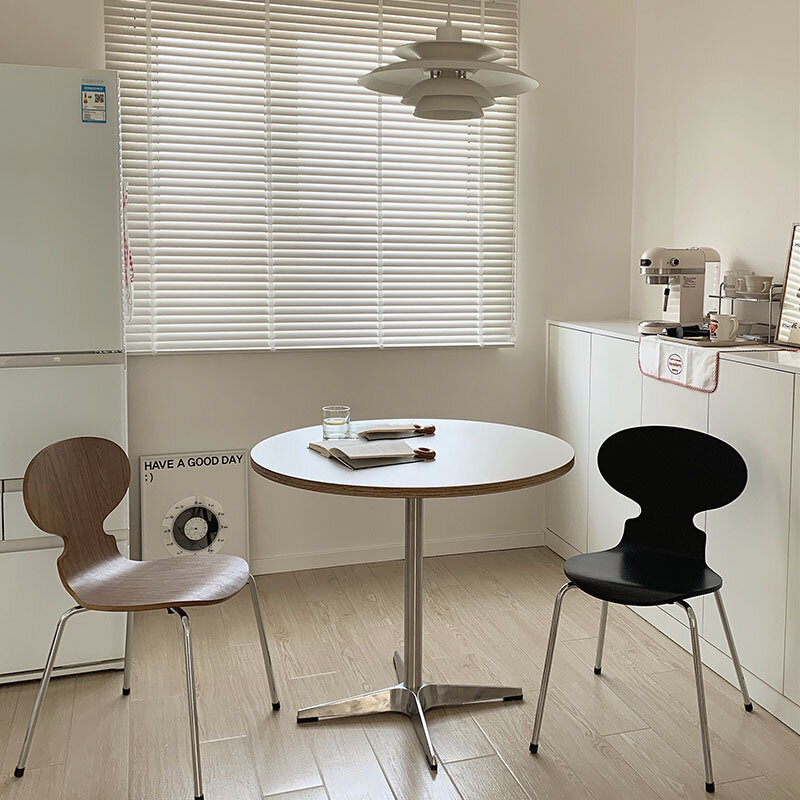 Mesa redonda pequena de serviço de café, glamour nórdico, mesa moderna centro, salão Mesa Redonda, artigos domésticos, CC50KF