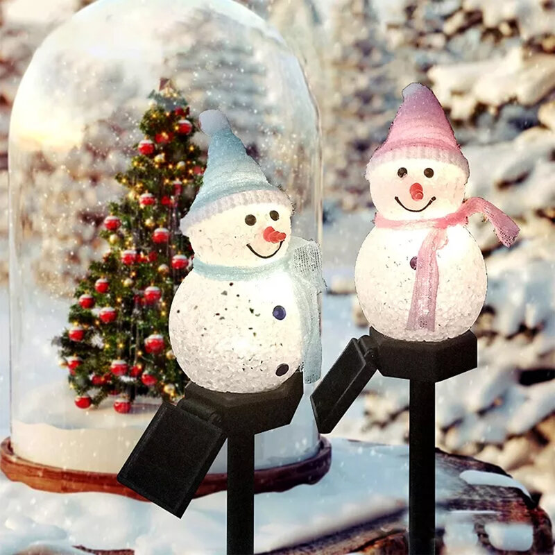 2022 natal novo led solar boneco de neve luz ao ar livre à prova chuva paisagem decorações gramado jardim lâmpadas série dos desenhos animados lâmpada chão