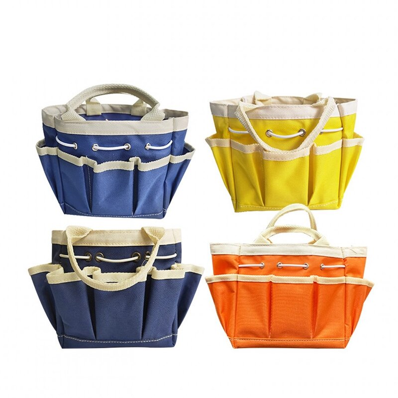 Large Capacity Good Workmanship 4 Solid Color Optional Practical Oxford Cloth Versatile Bucket Garden Tool Organizer Handbags