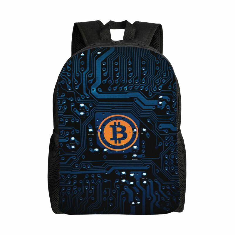 Crypto Coins Altcoin Blockchain Logo Backpacks for Women Men Waterproof School College Bitcoin Ethereum Bag Printing Bookbags