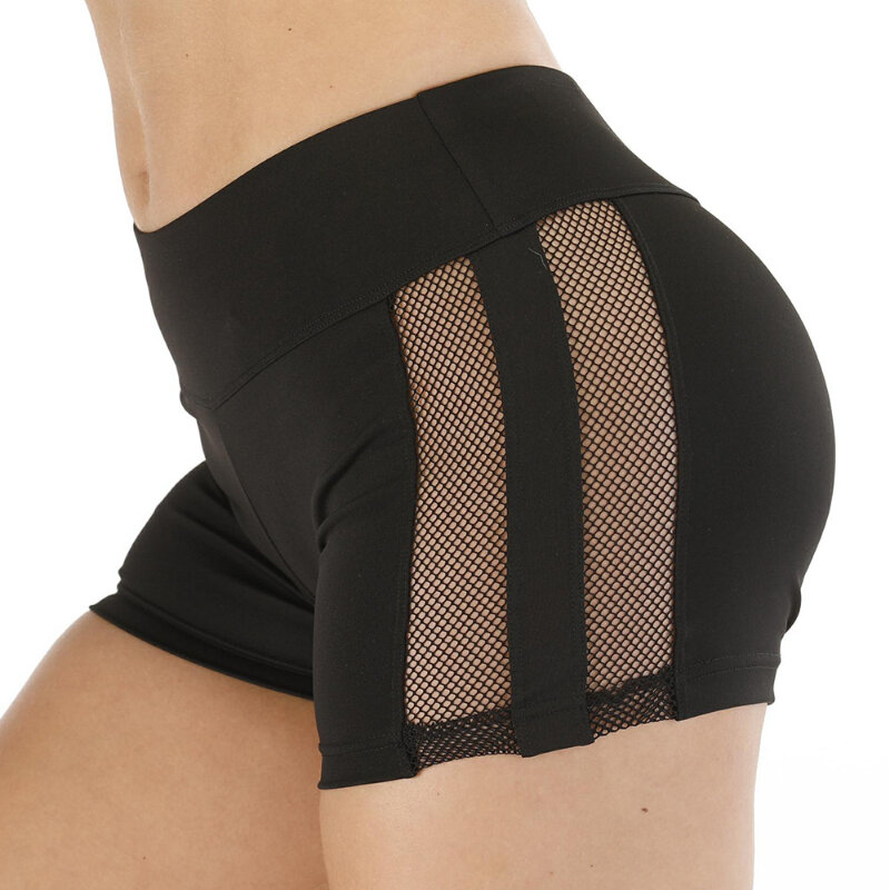 Mulher Aberta Virilha Shorts Crotchless Mini Sexy Calças Leggings Duplo Zipper Fly Esporte Mesh Clubwear Traje Sem Costura Sexo Ao Ar Livre