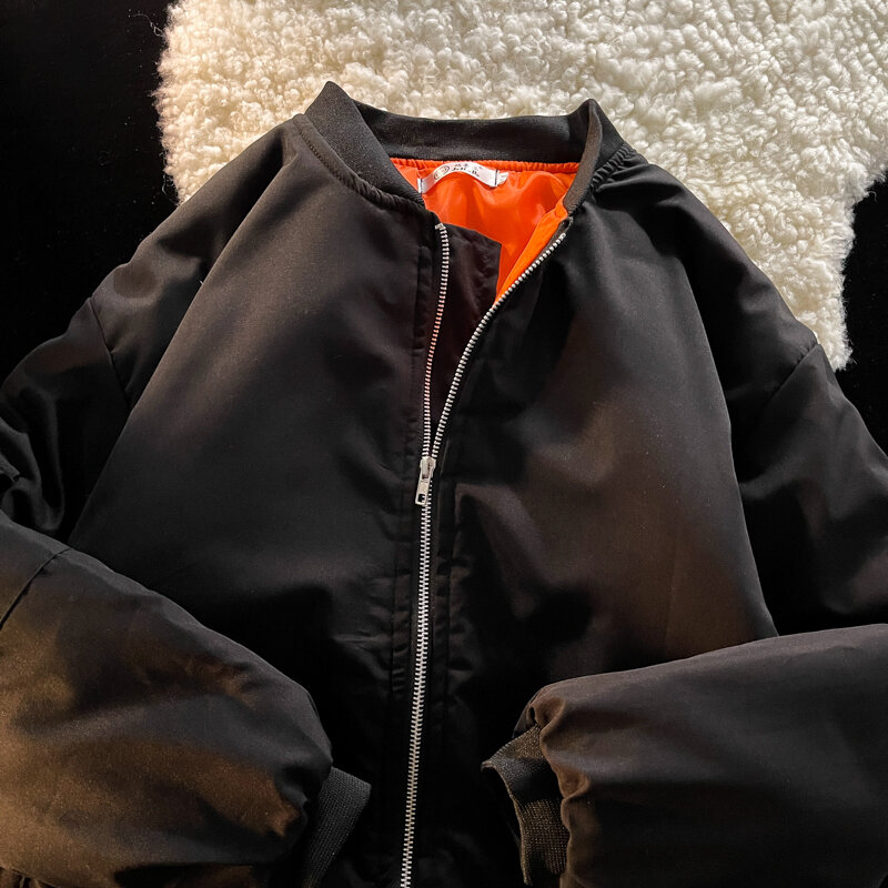 2023เสื้อโค้ทกันหนาวฮาราจูกุของผู้ชาย, เสื้อคลุมกันลมผ้าฝ้ายโอเวอร์ไซส์สำหรับฤดูหนาวแจ็คเก็ตบุนวมเสื้อโค้ทผู้หญิง E44พาร์กา