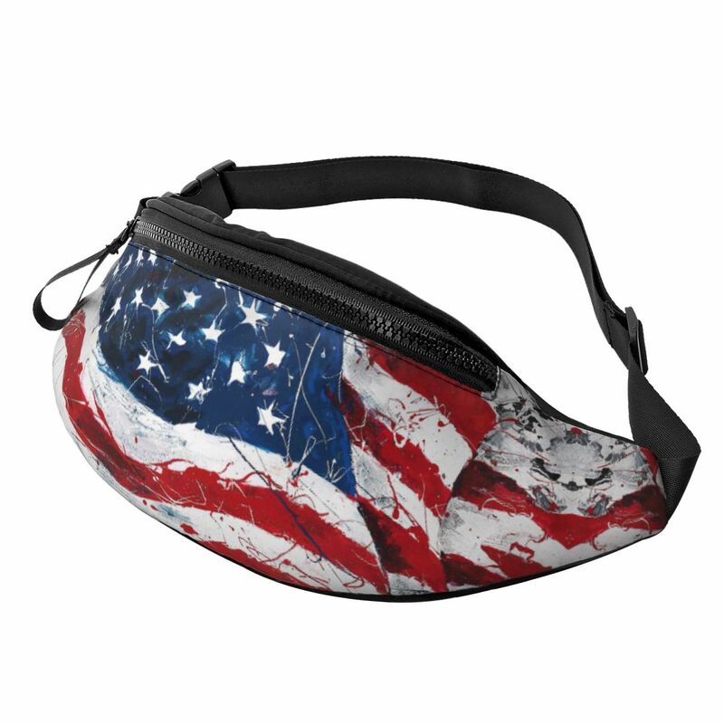 Bandeira unisex EUA American Chest Bag, Trendy Fanny Pack, Coisas