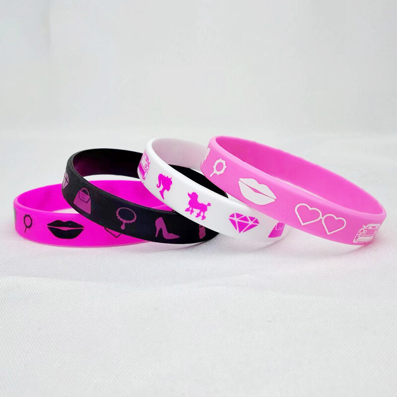 Силиконовый браслет Miniso для Барби, аксессуары для украшения, модные розовые браслеты для взрослых и детей, подарок на день рождения