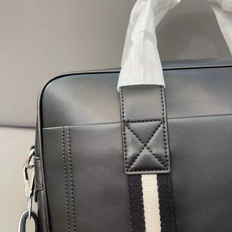 Luksusowa torebka z teczką marki Bal projektowanie mody biznes przyczynowy męska skórzana torebka męska skóra bydlęca teczka o dużej pojemności
