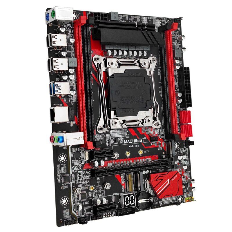 MACHINIST RS9 X99 Motherboard Suporte Xeon E5 V3 V4 LGA 2011-3 CPU Processador DDR4 RAM Quatro Canais e SATA PCI-E M.2 Slot