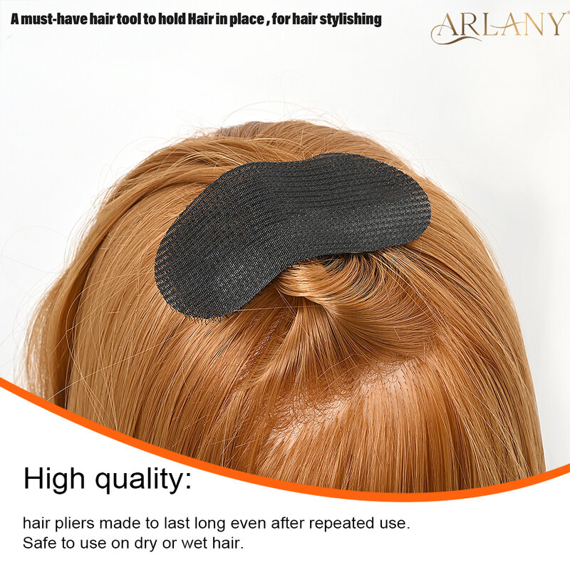 Almohadillas para el pelo para mujer, 2 piezas, soporte para el pelo de barbero, horquillas, soportes para extensiones, herramienta de peinado