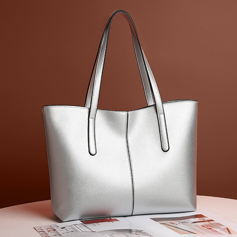 Nowa 2023 duża damska torba na ramię o dużej pojemności wysokiej jakości torby na ramię ze skóry PU damskie dzikie torby worek główny Femme