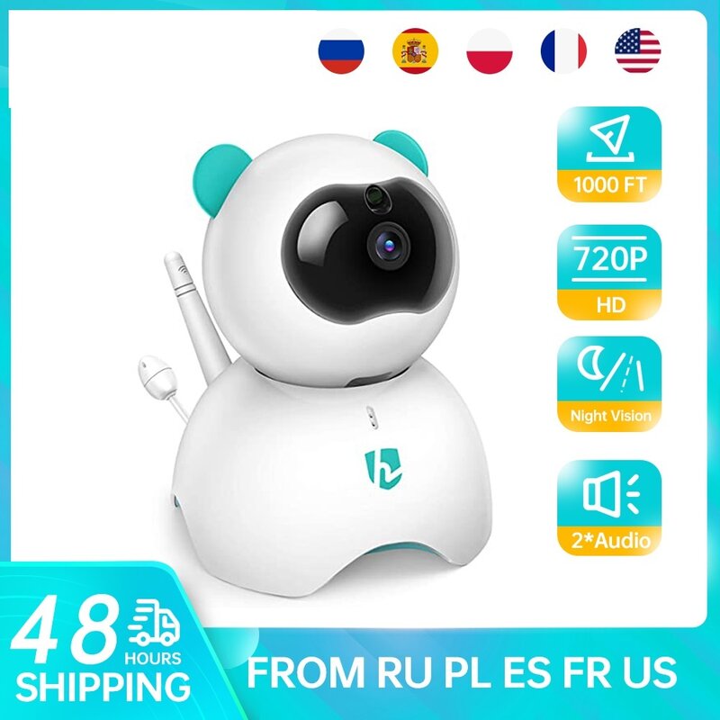 Top HM13C Extra Camera 720p HD PTZ Function Security Camera Night Vision Only Compatible with HM136 Baby Monitor Cam