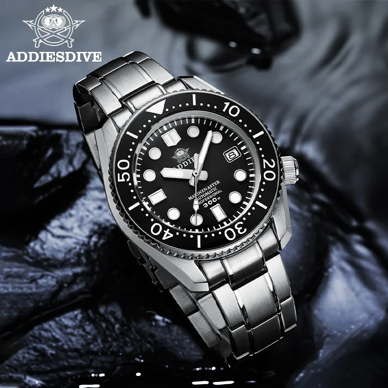 Adpeso Dive jam tangan mekanik otomatis NH35, arloji MY-H7 menyelam otomatis Stainless Steel kristal safir keramik Bezel 300m