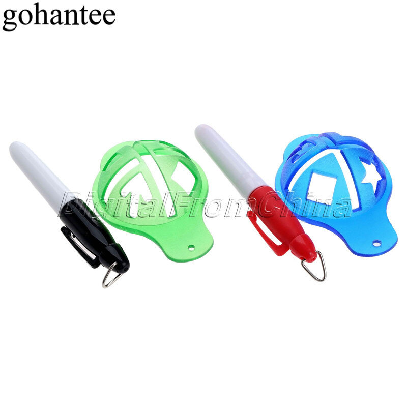 Gohantee-rotulador lineal de línea de pelota de Golf, herramienta de alineación de dibujo con secado rápido, marcador de marcas, delineador de trazo
