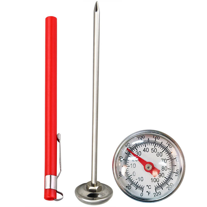 Termometer kopi baja tahan karat, termometer rumah tangga pendeteksi suhu tinggi makanan 1 buah