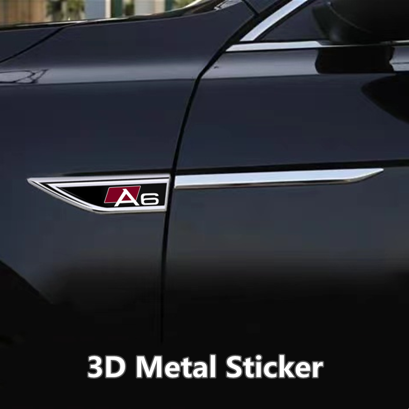Защитная Наклейка для кузова автомобиля, 3d-наклейка с логотипом, задним лезвием, значок для Audi A3, A4, A5, A6, A7, A8, Q3, Q5, Q7, Q8, аксессуары