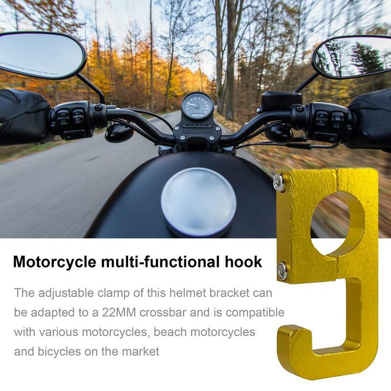 Gancho para manillar de motocicleta, soporte de aluminio para cascos de motocicleta