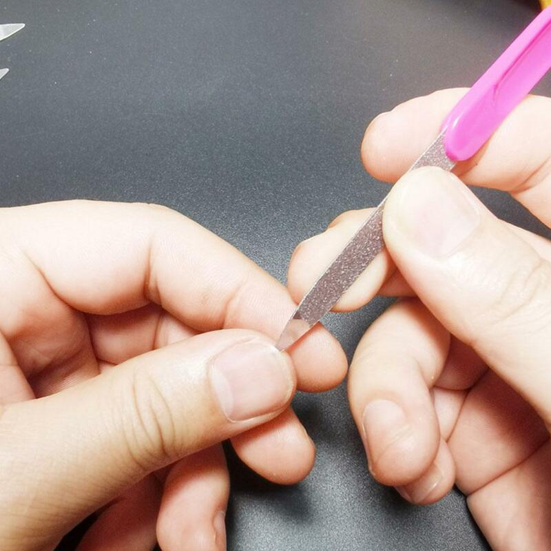 Metall nagel feile Nagel feilen für Natur nägel aus Edelstahls chwert Fingernagel feilen für Fingerzehen-Nagel pflege werkzeuge 1St