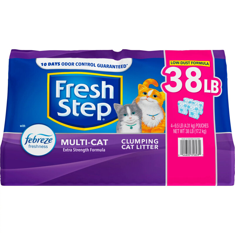 Fresh Step-Litière pour chat en grappe parfumée multi-chats, avec le pouvoir de Febreze, artériel 38