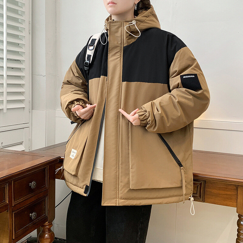 Męska zimowa Plus Size duża modna luźna wyściełana kurtka bawełniana kurtka 7XL 8XL płaszcz zimowy