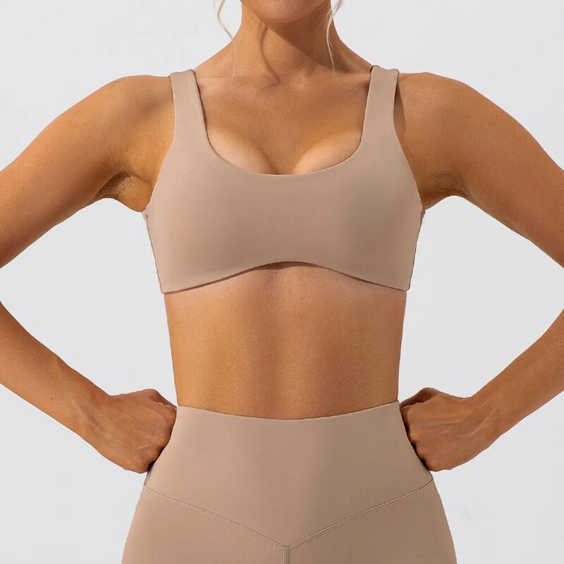 Breathable Sports Bra Shockproof Crop Anti-sweat Fitness Top Women Seamless Yoga Push up Sport Gym Workout Top Soft Underwear