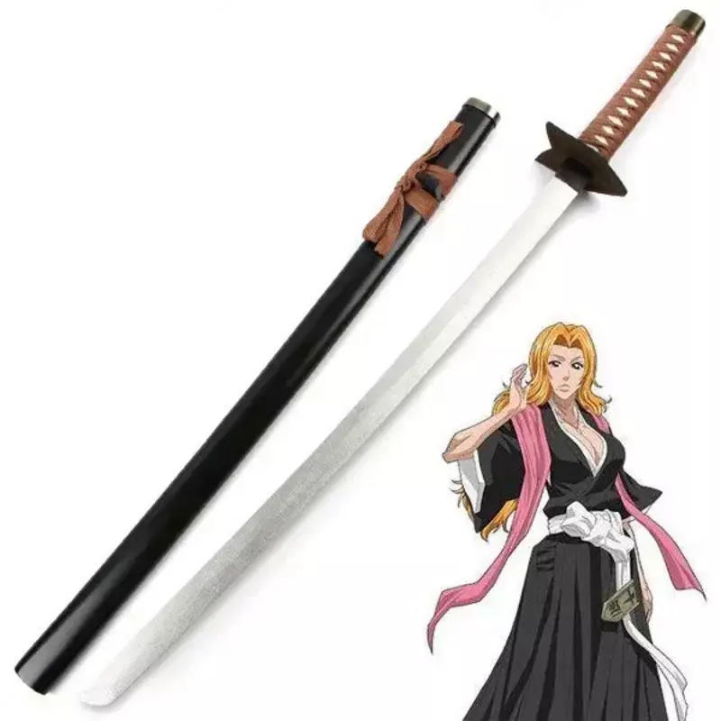 100cm Cosplay Anime Bleach weapon Matsumoto Rangiku Katana wooden Sword Japan samurai sword Costume party stage show props gift
